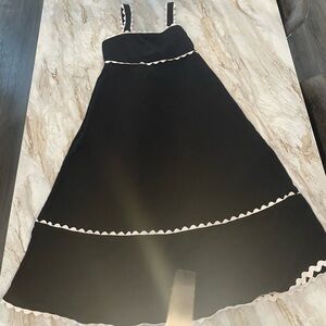 Cynthia Rowley Black and White Tiered Cocktail Dress